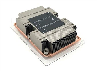 Nhôm Zipper Fin Copper Plate 1U Server Tản nhiệt CPU với ống dẫn nhiệt cho LGA3647 Hẹp