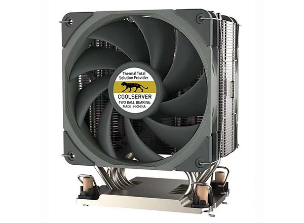 LGA4189 Tháp nhôm Vây đồng Tấm làm mát CPU máy chủ 4u với ống dẫn nhiệt