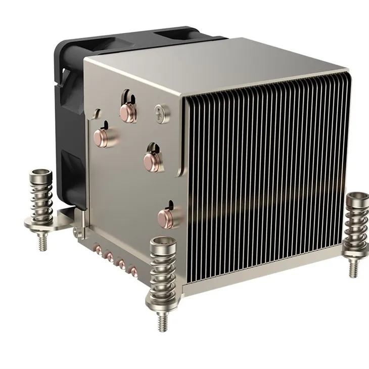 Aluminum Zipper Fin Heat Pipe Server CPU Radiator