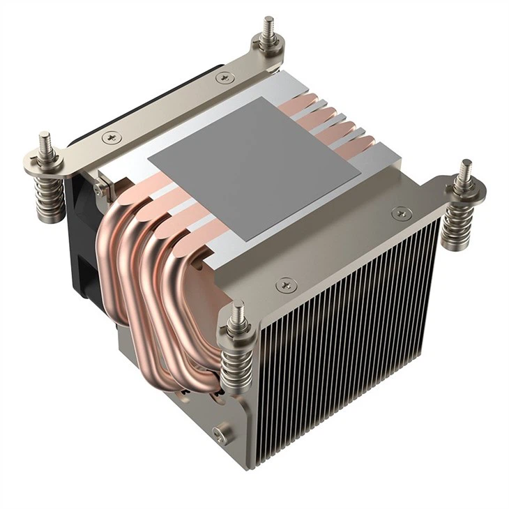 Aluminum Zipper Fin Heat Pipe Server CPU Radiator