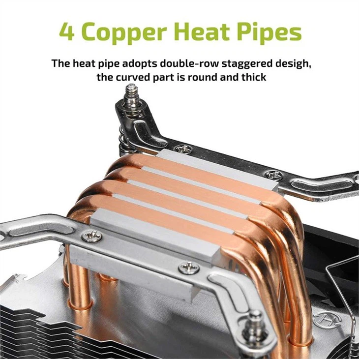 Aluminum Zipper Fin Heat Pipe Server CPU Radiator