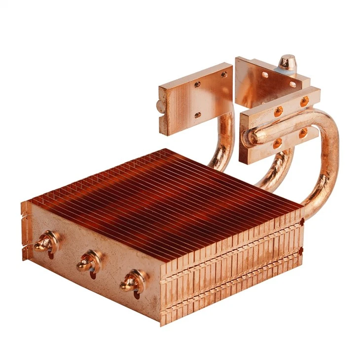 Copper CPU Heat Sink With Heat Pipe